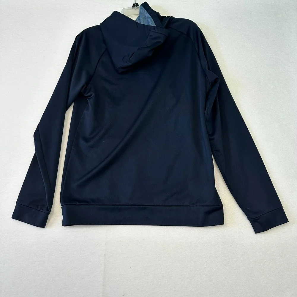 Nike Dri-FIT Mens Navy Blue Pullover Hoodie Graphic Swoosh Size M